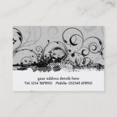 Carte de visite grunge floral (Dos)