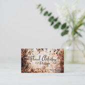 Carte de visite grunge floral (Debout devant)