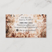 Carte de visite grunge floral (Dos)