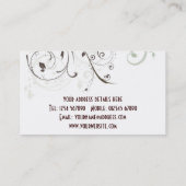 Carte de visite grunge floral (Dos)