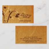 Carte de visite grunge floral (Devant / Derrière)