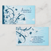 Carte de visite grunge floral (Devant / Derrière)