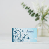 Carte de visite grunge floral (Debout devant)