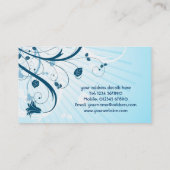 Carte de visite grunge floral (Dos)