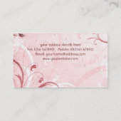 Carte de visite grunge floral (Dos)