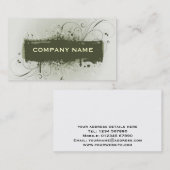 Carte de visite grunge floral (Devant / Derrière)