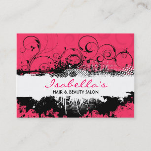 Carte de visite grunge floral