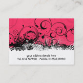 Carte de visite grunge floral (Dos)