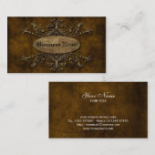 Carte de visite grunge floral de conception (Devant / Derrière)