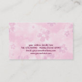 Carte de visite grunge floral de monogramme (Dos)