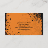 Carte de visite grunge floral de monogramme (Dos)