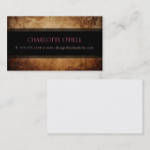 Carte De Visite grunge florale (Devant / Derrière)
