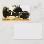 Carte De Visite Grunge géniale du DJ de disque d'écouteurs (Devant / Derrière)