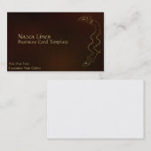 Carte De Visite Grunge Geoglyph Logo Gold Metallic Lignes Nazca (Devant / Derrière)