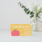 Carte De Visite Grunge Gold Wood Texture & Big Apple (Debout devant)