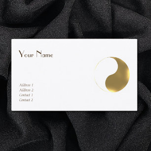 Carte De Visite Grunge golden&white yin yang