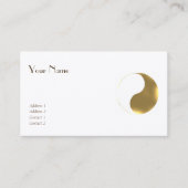 Carte De Visite Grunge golden&white yin yang (Devant)