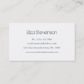 Carte de visite grunge gris de consultant en (Dos)