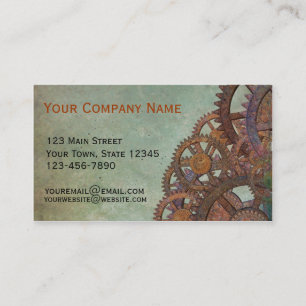 Carte De Visite Grunge grise de Steampunk