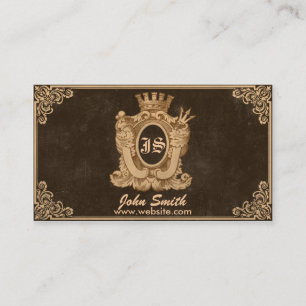 Carte De Visite Grunge Heraldry Monogramme