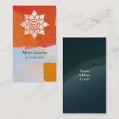 Carte De Visite Grunge Mandala (Devant / Derrière)