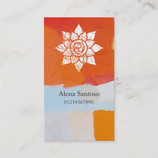 Carte De Visite Grunge Mandala (Devant)