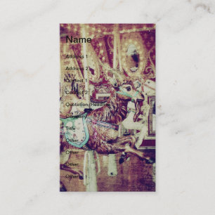 Carte De Visite Grunge Merry-Go-Round Goat
