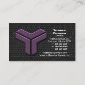 Carte de visite Grunge Métal Violet (Dos)
