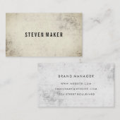 Carte De Visite Grunge minimaliste (Devant / Derrière)