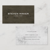 Carte De Visite Grunge minimaliste (Devant / Derrière)