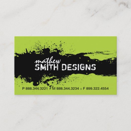 Carte de visite grunge moderne (Devant)