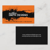 Carte de visite grunge moderne (Devant / Derrière)