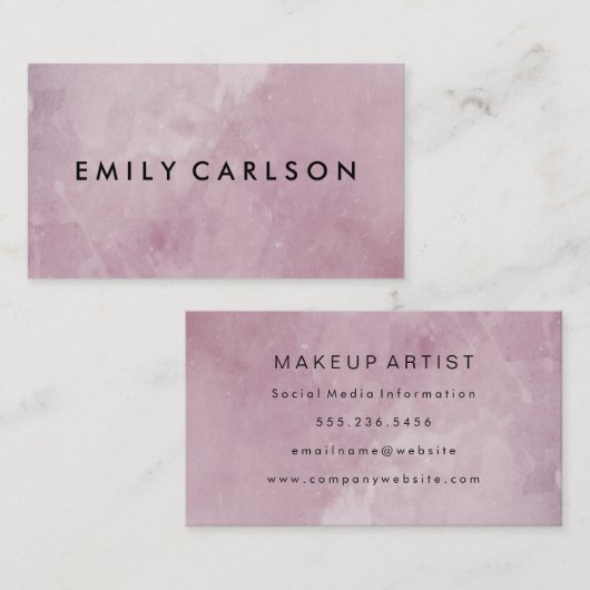 Carte De Visite Grunge moderne (Devant / Derrière)