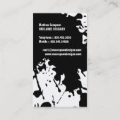 Carte de visite grunge moderne (Dos)