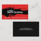 Carte de visite grunge moderne (Devant / Derrière)