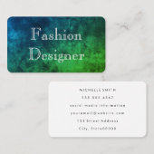 Carte De Visite Grunge moderne (Devant / Derrière)