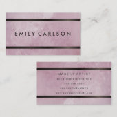 Carte De Visite Grunge moderne avec finition métallique Brown (Devant / Derrière)