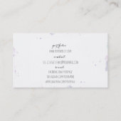 Carte De Visite grunge moderne chic de bleu d'aquarelle de (Dos)