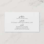 Carte De Visite grunge moderne chic de pourpre d'aquarelle de (Dos)