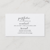 Carte De Visite grunge moderne chic de pourpre d'aquarelle de (Dos)