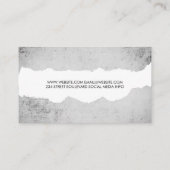Carte De Visite Grunge moderne déchiré (Dos)