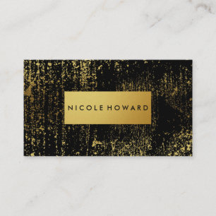 Carte De Visite Grunge moderne et élégant métal Faux Or