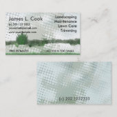 Carte De Visite Grunge moderne verte de jardinage d'artiste de (Devant / Derrière)