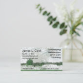 Carte De Visite Grunge moderne verte de jardinage d'artiste de (Debout devant)