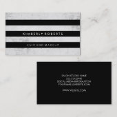 Carte De Visite Grunge Noir / Blancs Moderne (Devant / Derrière)