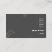 Carte De Visite Grunge Noir Sale Brosse Art Textile (Dos)