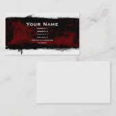 Carte De Visite grunge noire (Devant / Derrière)