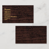 Carte De Visite grunge noire brune (Devant / Derrière)