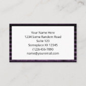 Carte De Visite Grunge Ombre noir et violet (Dos)