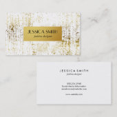 Carte De Visite Grunge Or Métallurgique élégant Faux Or (Devant / Derrière)